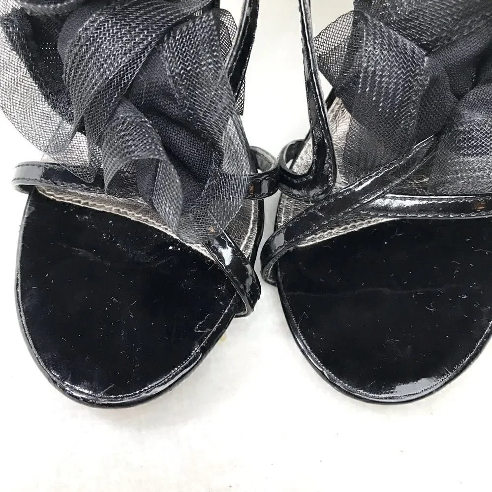 Bakers “Rory” Black 5” Ruffle Top Stiletto Heels